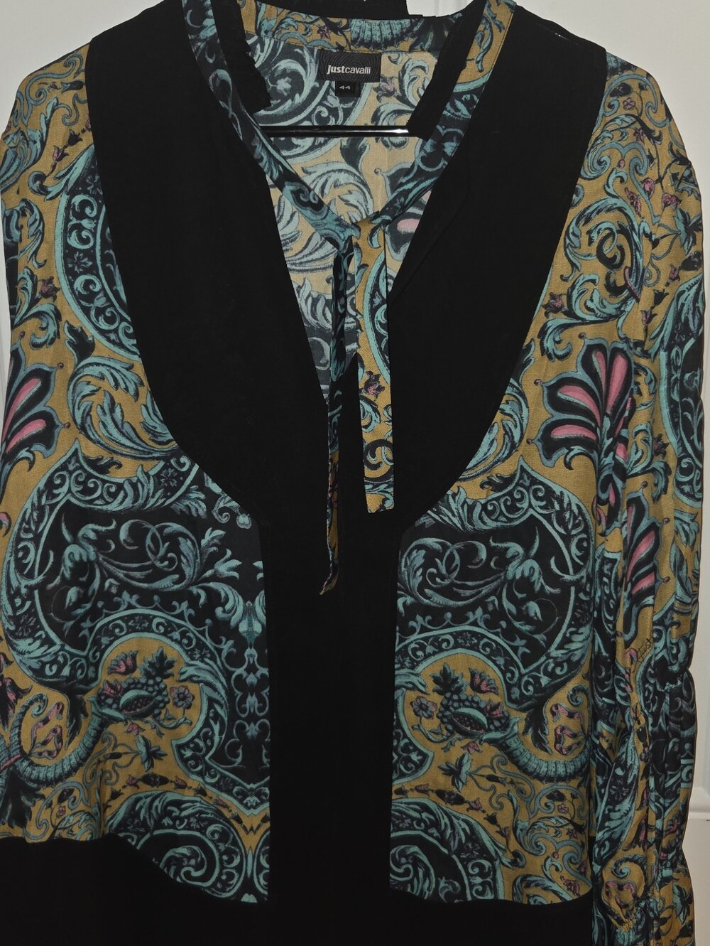 Just Cavalli Baroque Paisley Print Blouse Size 44 M